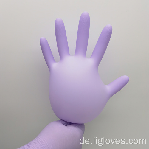 Lila nitrile Handschuhe flexible wasserdichte Einweghandschuhe